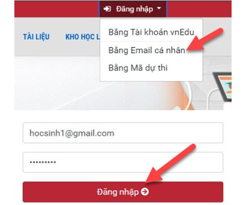 Hướng dẫn học trực tuyến trên VNPT E-Learning bước 2