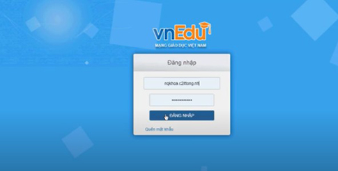 đăng nhập vào website học trực tuyến VNPT E-learning bước 3