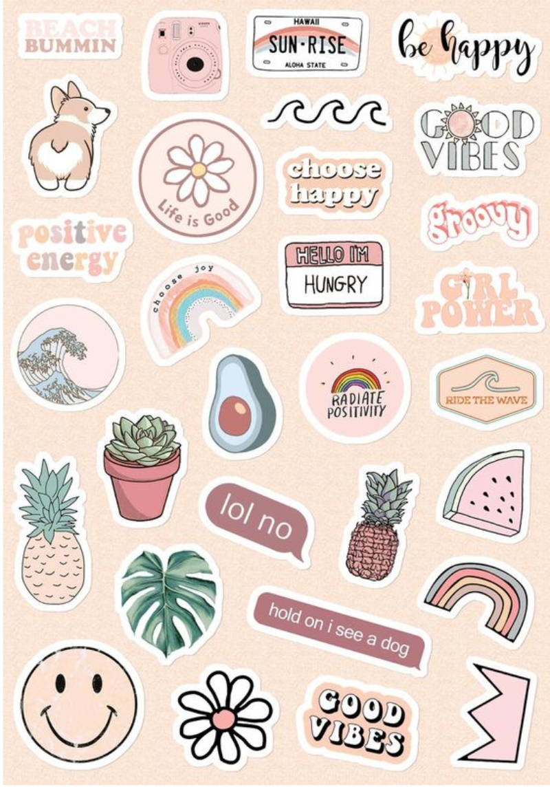 sticker cute dễ vẽ