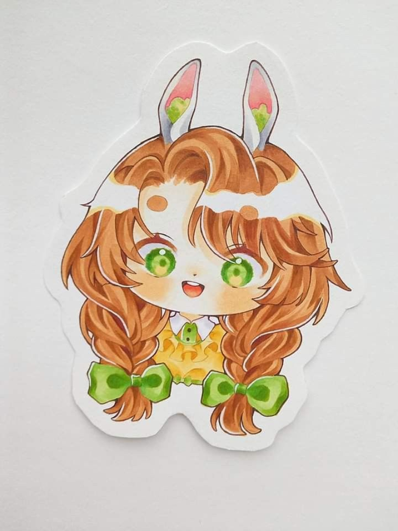 vẽ sticker công chúa cute đơn giản